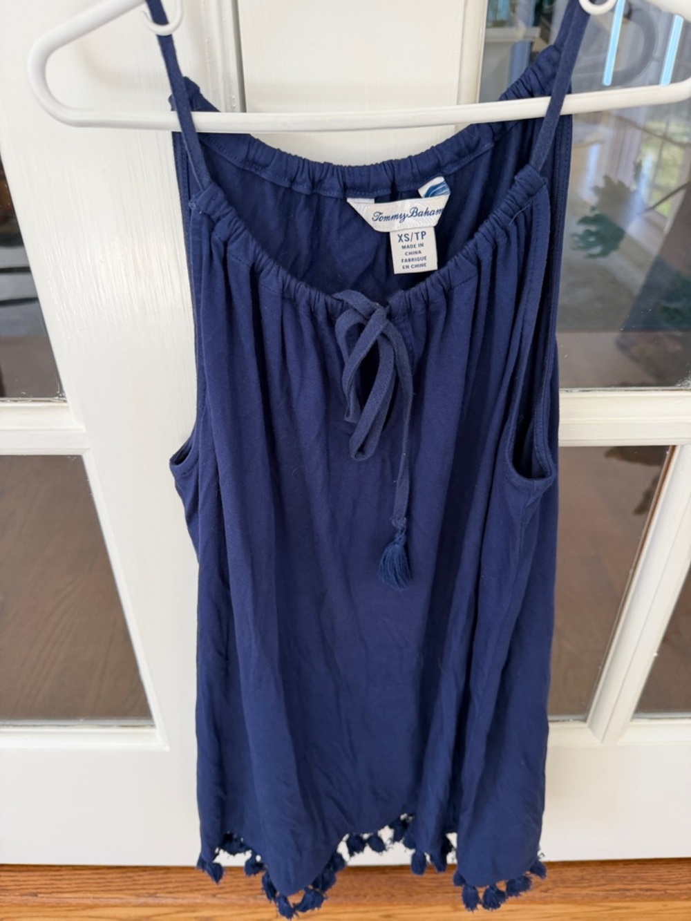 Tommy Bahama Navy Tassel-Hem Spaghetti Strap Camisole